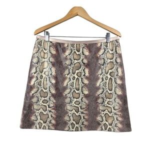 Marc Cain Snakeskin Print A-Line Skirt Size 6 NWT